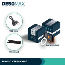 DesoMax® Fietslicht Achterlicht LED USB Oplaadbaar Helder Rond - Achterlicht Voor Racefiets En MTB – Herkenningslicht -Fietsenwinkel 1200x1200 315