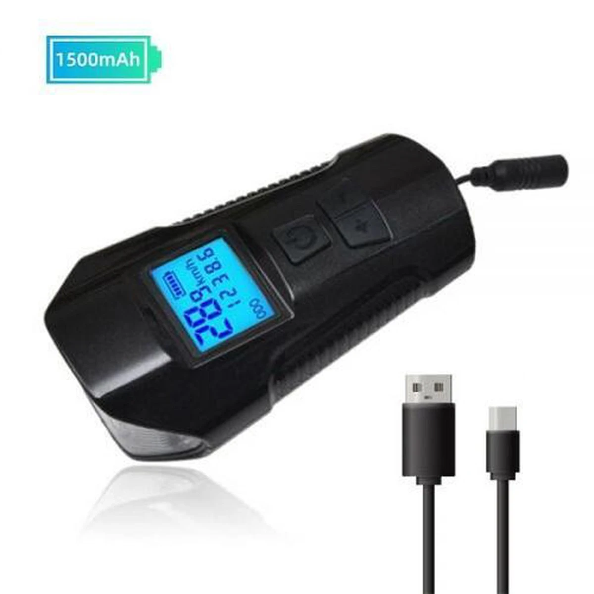 Voorlicht Fiets - Fietslicht - Led Voorlamp - 500 Lumen - Usb Oplaadbaar - Waterdicht - Koplamp Fiets - Snelheidsmeter - Claxon - Vier Standen 11 Voorlicht Fiets - Fietslicht - Led Voorlamp - 500 Lumen - Usb Oplaadbaar - Waterdicht - Koplamp Fiets - Snelheidsmeter - Claxon - Vier Standen - Afbeelding 9