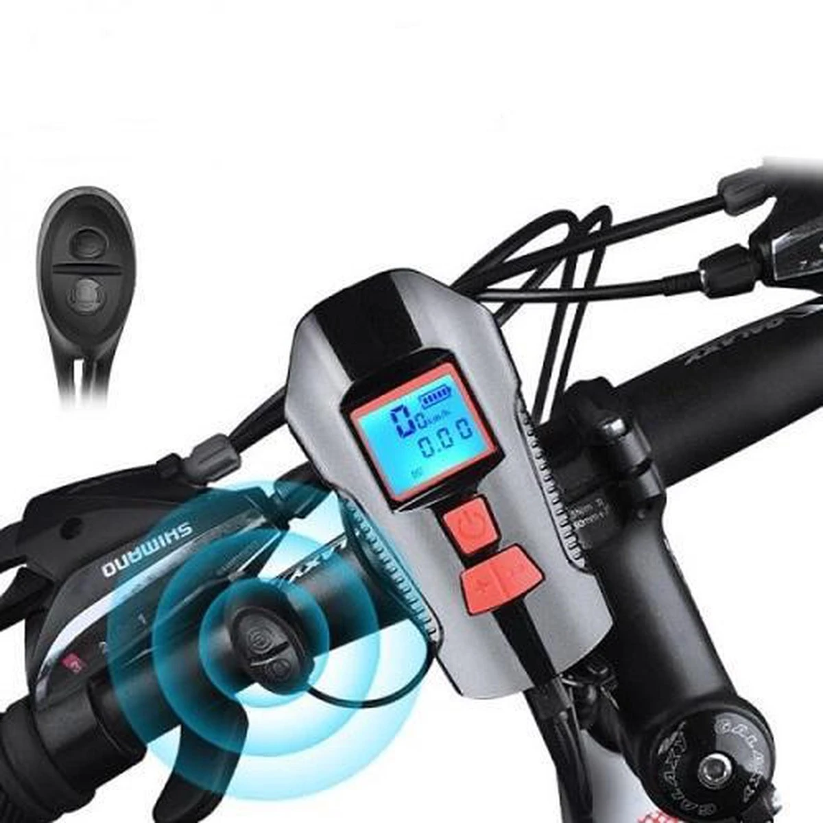 Voorlicht Fiets - Fietslicht - Led Voorlamp - 500 Lumen - Usb Oplaadbaar - Waterdicht - Koplamp Fiets - Snelheidsmeter - Claxon - Vier Standen 14 Voorlicht Fiets - Fietslicht - Led Voorlamp - 500 Lumen - Usb Oplaadbaar - Waterdicht - Koplamp Fiets - Snelheidsmeter - Claxon - Vier Standen - Afbeelding 12