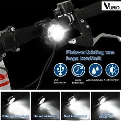 VUBIO LED Fietsverlichting USB Oplaadbaar - Waterdichte Fietslampjes 14 VUBIO LED Fietsverlichting USB Oplaadbaar - Waterdichte Fietslampjes -Fietsenwinkel 1200x1200 373