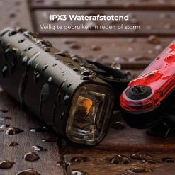 LifeGoods LED Fietsverlichting Set - Voorlicht En Achterlicht - USB Oplaadbaar - Zwart -Fietsenwinkel 1200x1200 379