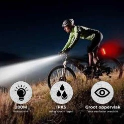 PRO LED 2022 Fietsverlichting Set - Racefiets Verlichting - Voorlicht En Achterlicht - Fietsaccessoires - USB Oplaadbaar - IP65 Waterdicht -Fietsenwinkel 1200x1200 386
