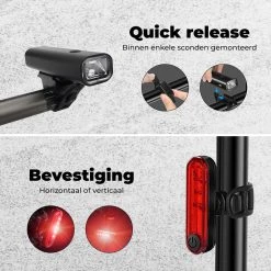 PRO LED 2022 Fietsverlichting Set - Racefiets Verlichting - Voorlicht En Achterlicht - Fietsaccessoires - USB Oplaadbaar - IP65 Waterdicht -Fietsenwinkel 1200x1200 392
