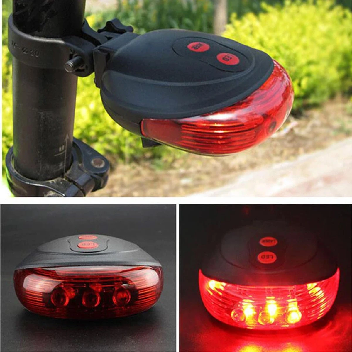 Fiets Achterlicht - LED Licht Met Laser - Fiets Lamp - Waterdicht - Racefiets Verlichting - Inclusief Batterijen - Rheme 15 Fiets Achterlicht - LED Licht Met Laser - Fiets Lamp - Waterdicht - Racefiets Verlichting - Inclusief Batterijen - Rheme - Afbeelding 13