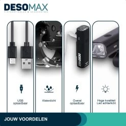 DesoMax® Fietsverlichting Set USB Oplaadbaar Heldere Fietslamp - Voorlicht - Achterlicht - Koplamp - Achterlamp 14 DesoMax® Fietsverlichting Set USB Oplaadbaar Heldere Fietslamp - Voorlicht - Achterlicht - Koplamp - Achterlamp -Fietsenwinkel 1200x1200 467