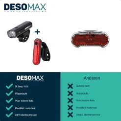 DesoMax® Fietsverlichting Set USB Oplaadbaar Heldere Fietslamp - Voorlicht - Achterlicht - Koplamp - Achterlamp 15 DesoMax® Fietsverlichting Set USB Oplaadbaar Heldere Fietslamp - Voorlicht - Achterlicht - Koplamp - Achterlamp -Fietsenwinkel 1200x1200 468