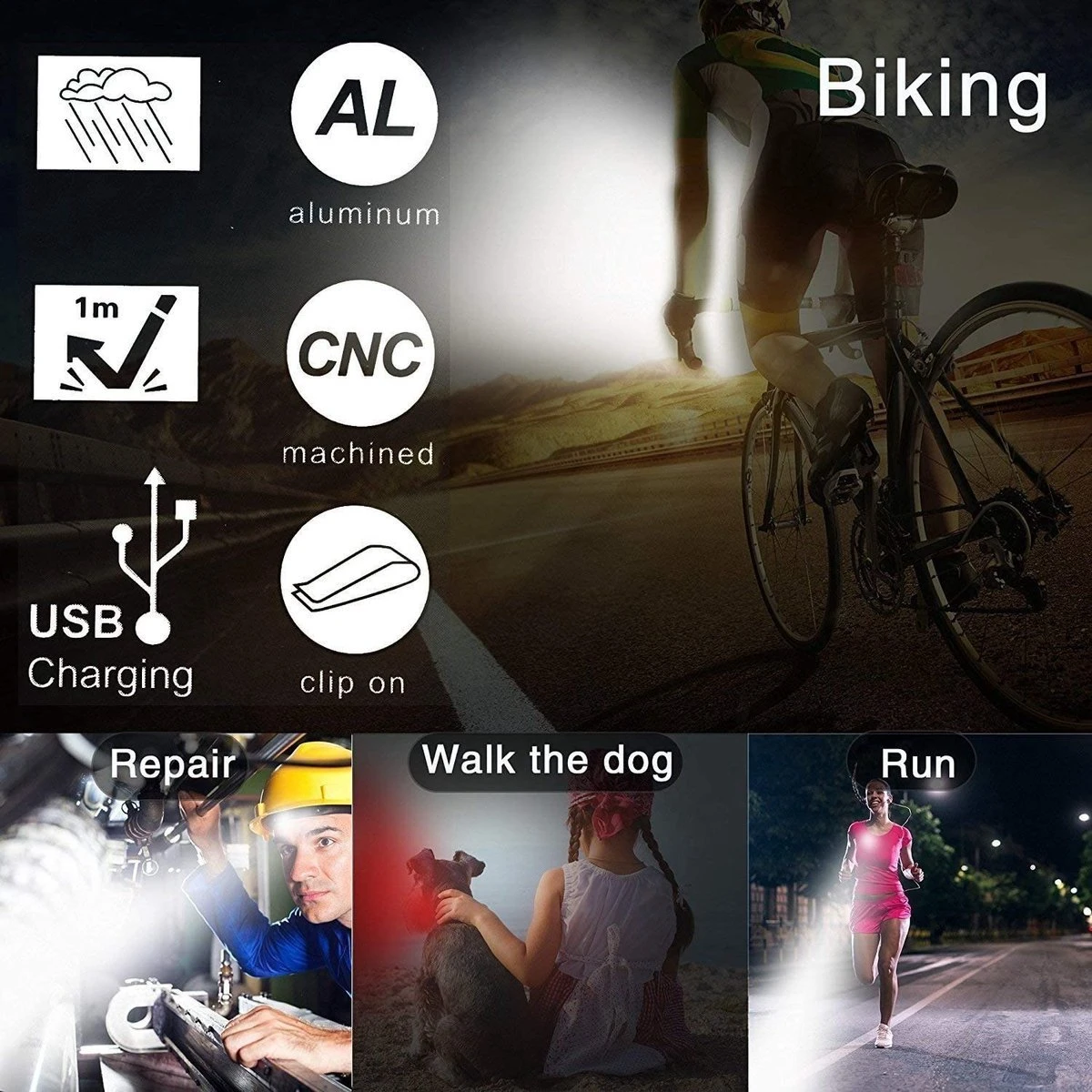 BOTC Fietsverlichting USB Oplaadbaar - Oplaadbare USB Led Fietslamp - Voorlicht & Achterlicht - Waterdicht 10 BOTC Fietsverlichting USB Oplaadbaar - Oplaadbare USB Led Fietslamp - Voorlicht & Achterlicht - Waterdicht - Afbeelding 8