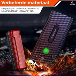 BikePro LED Fietsverlichting Set - Voorlicht En Achterlicht - USB Oplaadbaar - Fietslamp - Koplamp Fiets - Fietslampjes - Fietslichten -Fietsenwinkel 1200x1200 505