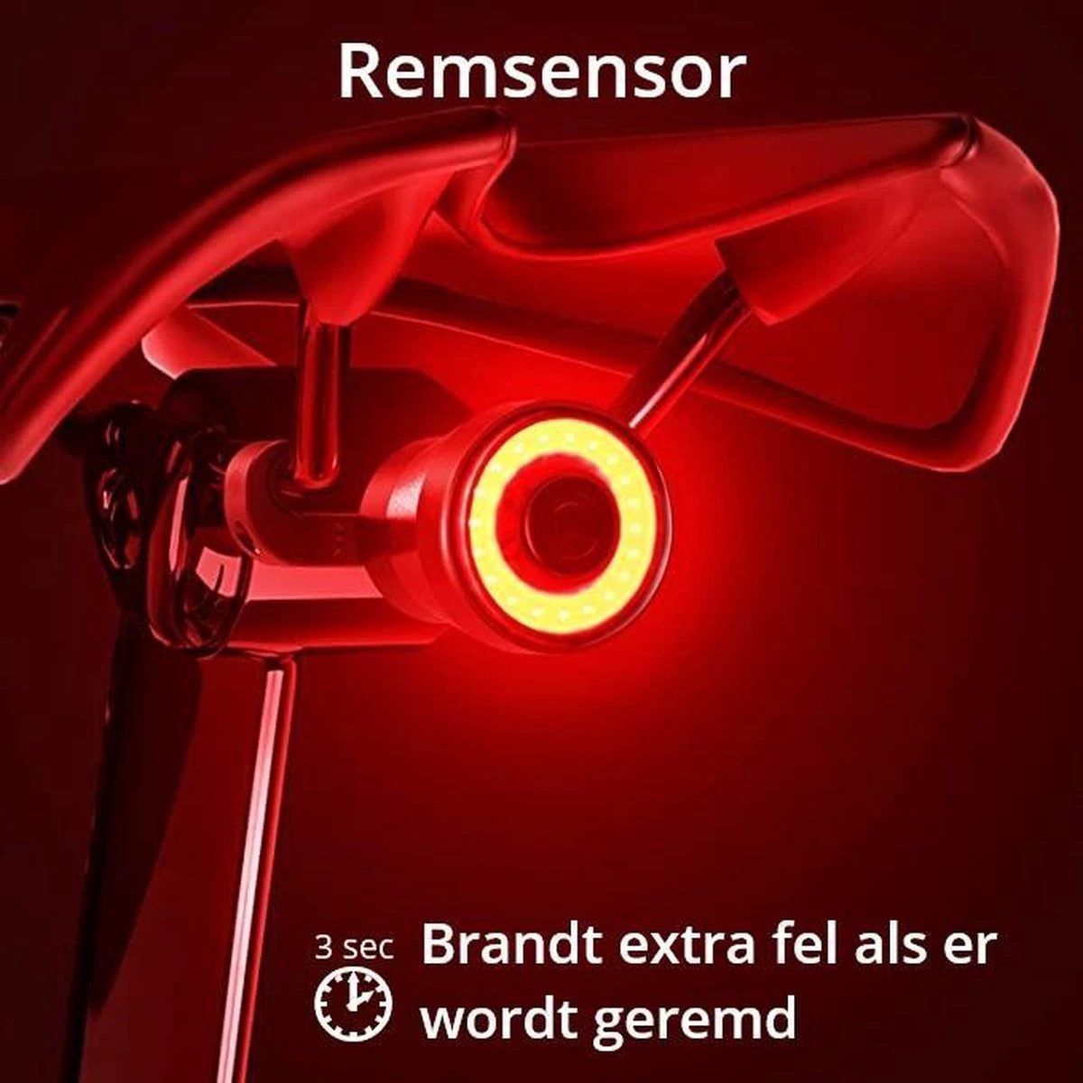 Rockbros Fietsachterlicht - Fietslamp - Fietsverlichting - Remlicht - Smart - USB - Multifunctioneel - Fietsremlicht - LED - Indicator 9 Rockbros Fietsachterlicht - Fietslamp - Fietsverlichting - Remlicht - Smart - USB - Multifunctioneel - Fietsremlicht - LED - Indicator - Afbeelding 7