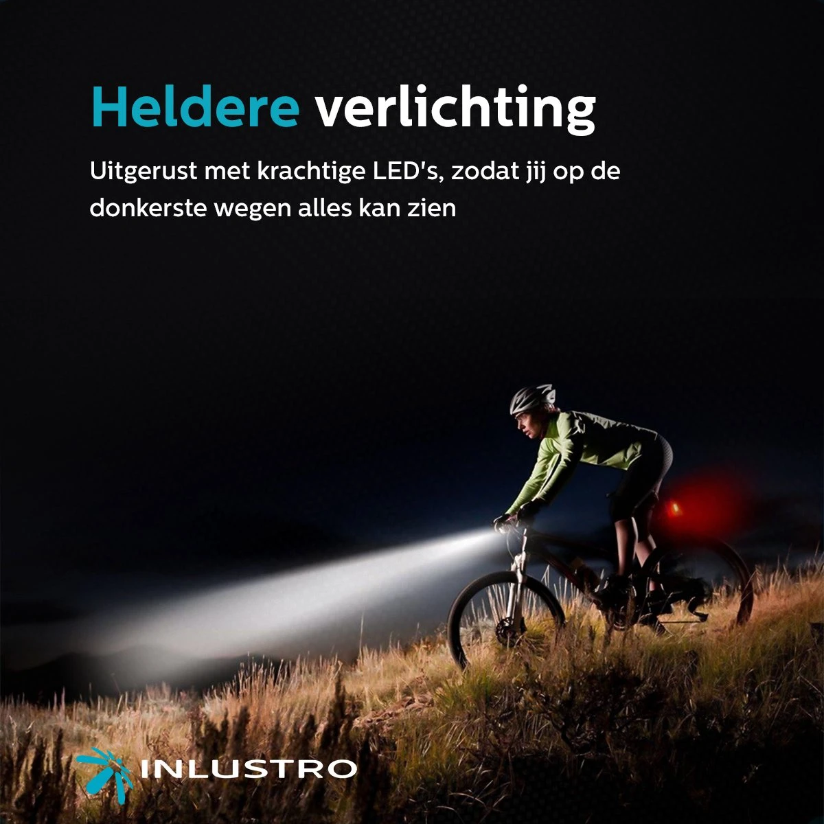 Inlustro Fietslamp Set - Voorlicht / Achterlicht - LED Fietslampjes Rood En Wit - Fietslicht Koplamp - Waterdicht - USB Oplaadbaar 7 Inlustro Fietslamp Set - Voorlicht / Achterlicht - LED Fietslampjes Rood En Wit - Fietslicht Koplamp - Waterdicht - USB Oplaadbaar - Afbeelding 5