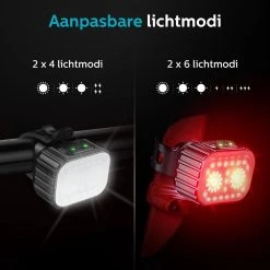 Inlustro Fietslamp Set - Voorlicht / Achterlicht - LED Fietslampjes Rood En Wit - Fietslicht Koplamp - Waterdicht - USB Oplaadbaar 18 Inlustro Fietslamp Set - Voorlicht / Achterlicht - LED Fietslampjes Rood En Wit - Fietslicht Koplamp - Waterdicht - USB Oplaadbaar -Fietsenwinkel 1200x1200 530