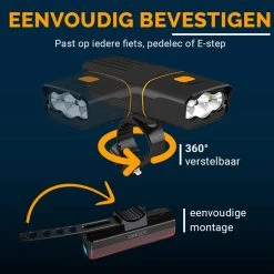 AXIMO Fietsverlichting 500 Lumen - Fietslamp USB Oplaadbaar LED - Voorlicht En Achterlicht - Fietslicht Set -Fietsenwinkel 1200x1200 546