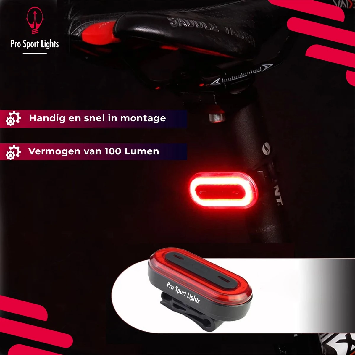 1200 Lumen & 100 Lumen Pro Sport Lights Fietsverlichtingsset - LED Fietslampen USB Oplaadbaar 15 1200 Lumen & 100 Lumen Pro Sport Lights Fietsverlichtingsset - LED Fietslampen USB Oplaadbaar - Afbeelding 13