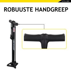 Dunlop Fietspomp - Presta/ Dunlop/ Schrader - Met 2 Adaptoren - Staande Pomp - 62,5 Cm Hoog -Fietsenwinkel 1200x1200 622