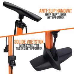Strex Fietspomp - Drukmeter - 11 Bar – Bal Pomp - Oranje -Fietsenwinkel 1200x1200 667