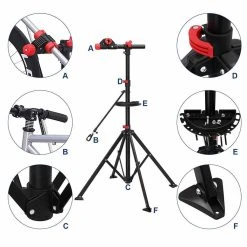 Songmics | Sterke Fiets Montagestandaard Met Gereedschapsbakje | 360° Draaibare / Verstelbare Reparatie Standaard | Universele Fietsstandaard | Lichtgewicht En Eenvoudig Draagbaar. -Fietsenwinkel 1200x1200 684
