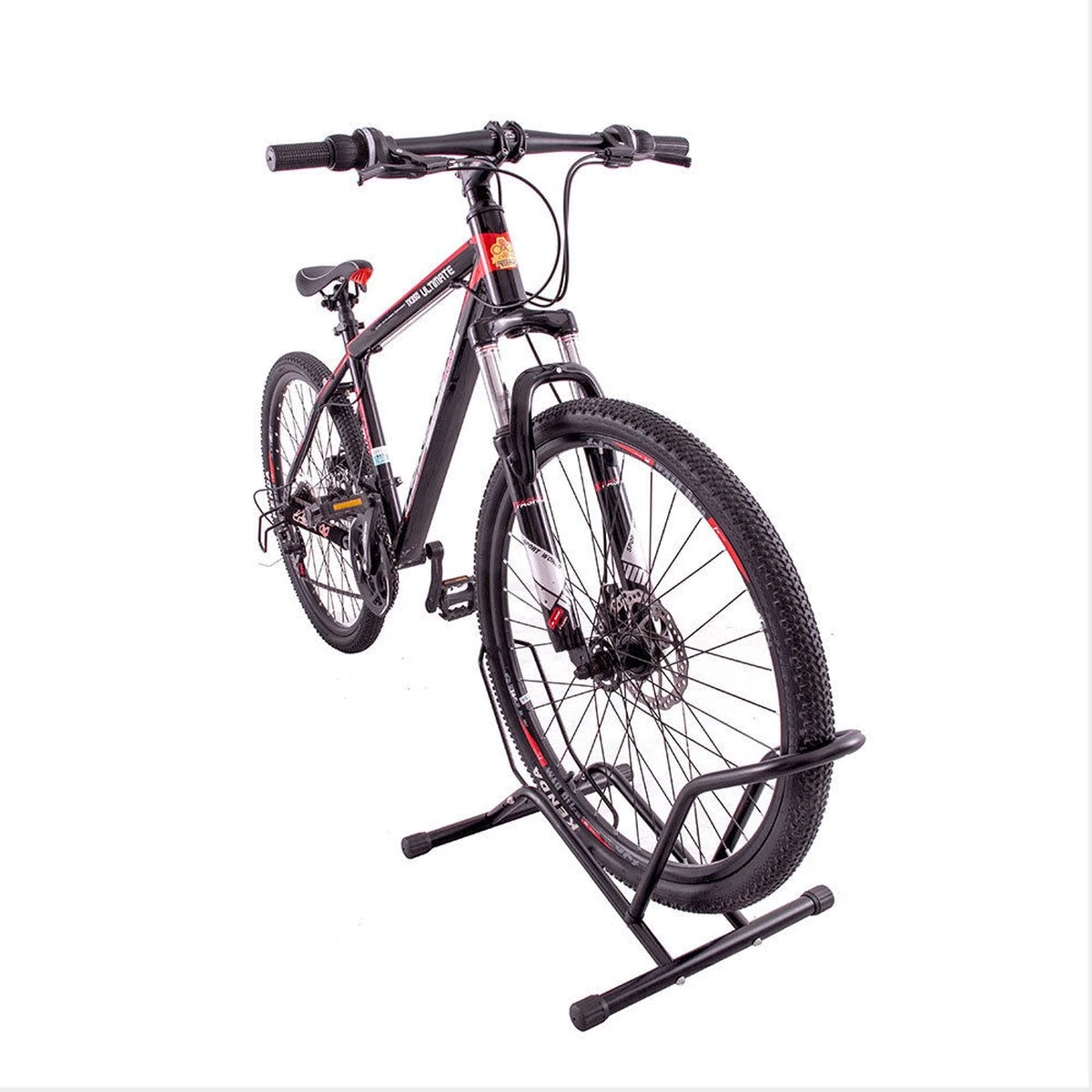 Merkloos Decopatent® Fietsenrek Voor Of Achterwiel - Fietsen Rek Racefiets, Mountainbike, Mtb Etc - Fietshouder - Achterwiel Standaard / Voorwiel Standaard - Bike Stand - Fietsstandaard Fietsen - Zwart 6 Merkloos Decopatent® Fietsenrek Voor Of Achterwiel - Fietsen Rek Racefiets, Mountainbike, Mtb Etc - Fietshouder - Achterwiel Standaard / Voorwiel Standaard - Bike Stand - Fietsstandaard Fietsen - Zwart - Afbeelding 4