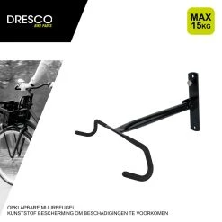 Dresco Muurbeugel Fiets 15kg Opklapbaar | Muurbeugel Fietsendrager | Wandbeugel -Fietsenwinkel 1200x1200 724