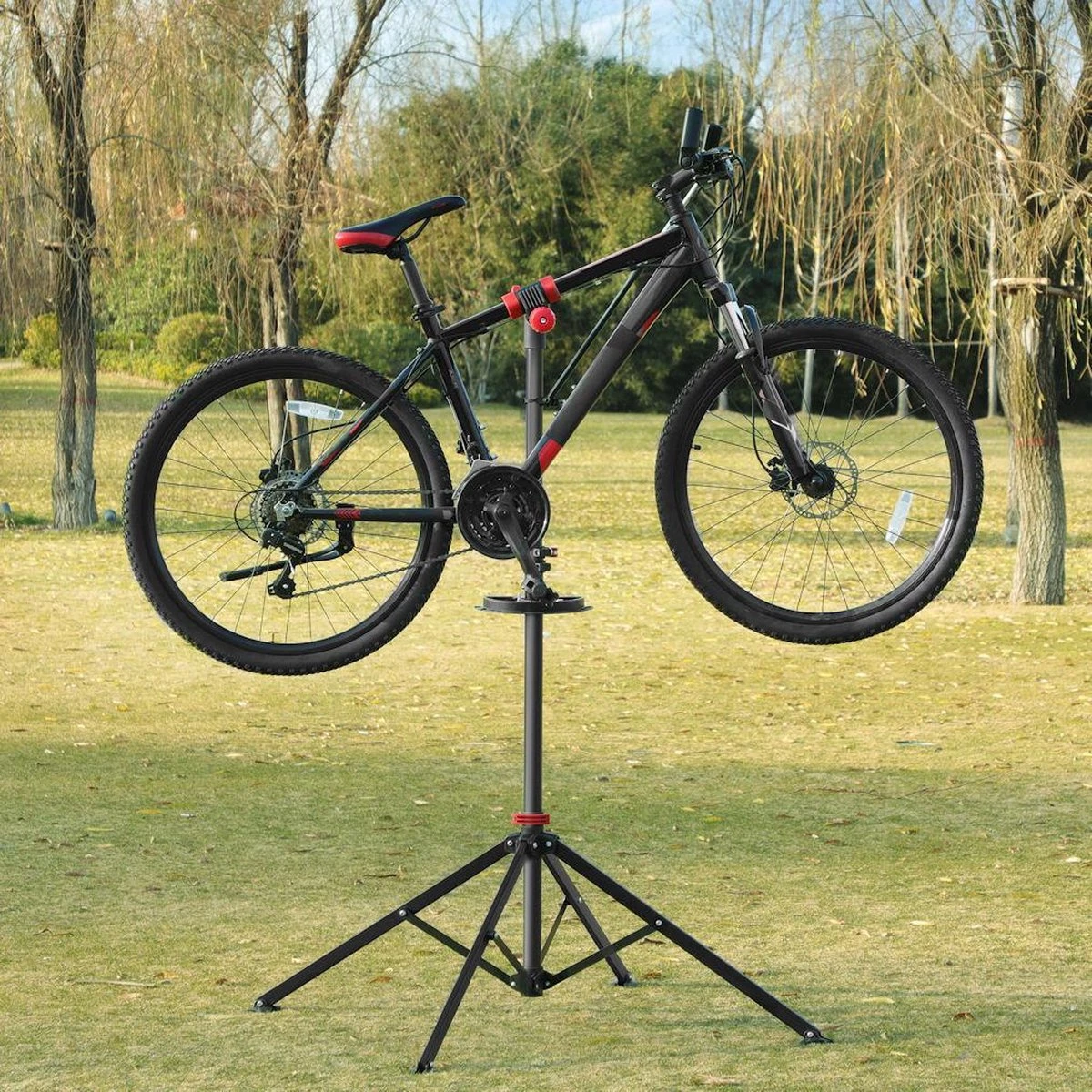 Merkloos Decopatent® Sterke Montagestandaard Fiets - 360° Draaibaar - Verstelbaar + Gereedschapsbakje - Fiets Montage Reparatie Standaard 10 Merkloos Decopatent® Sterke Montagestandaard Fiets - 360° Draaibaar - Verstelbaar + Gereedschapsbakje - Fiets Montage Reparatie Standaard - Afbeelding 8