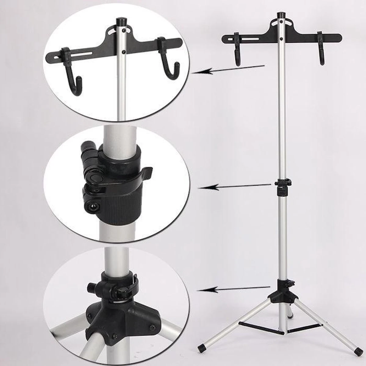 Merkloos Decopatent® Fiets Montage Standaard - Fiets Houder - Reparatie Montagestandaard - Bike Stand - Verstelbaar 0-30° - Montage Stang 5 Merkloos Decopatent® Fiets Montage Standaard - Fiets Houder - Reparatie Montagestandaard - Bike Stand - Verstelbaar 0-30° - Montage Stang - Afbeelding 3