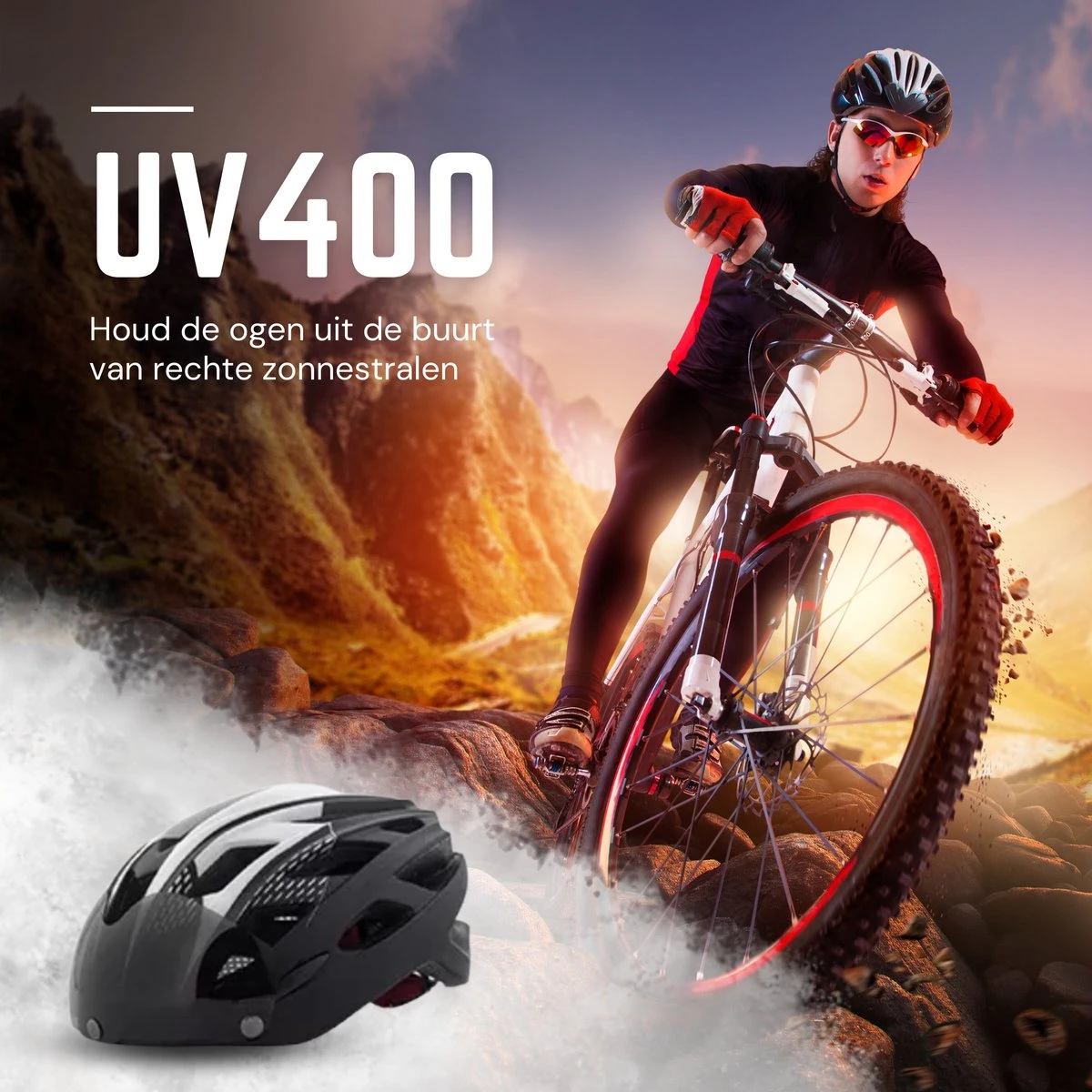 Rebela | Fietshelm | Helm | Hoofdbescherming | Sport Lights Matt Zwart- Wit | Heren-Dames | Medium 54/62cm 6 Rebela | Fietshelm | Helm | Hoofdbescherming | Sport Lights Matt Zwart- Wit | Heren-Dames | Medium 54/62cm - Afbeelding 4