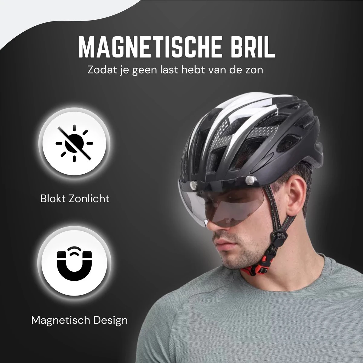 Rebela | Fietshelm | Helm | Hoofdbescherming | Sport Lights Matt Zwart- Wit | Heren-Dames | Medium 54/62cm 8 Rebela | Fietshelm | Helm | Hoofdbescherming | Sport Lights Matt Zwart- Wit | Heren-Dames | Medium 54/62cm - Afbeelding 6