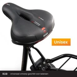 R2B® Fietszadel Voor Dames En Heren - Inclusief Waterdichte Zadelhoes - Zwart - Reflectie En Ventilatie - Gel Zadel / Gelzadel -Fietsenwinkel 1200x1200 840