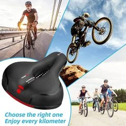 IBright Gel Fietszadel Met LED Oplaadbare Achterlicht - USB Oplaadbaar - Fietsverlichting Met 6 Functie's - Dames / Heren - Waterdicht - Gratis Zadelstrop - USB Oplaadkabel - Zwart 23 IBright Gel Fietszadel Met LED Oplaadbare Achterlicht - USB Oplaadbaar - Fietsverlichting Met 6 Functie's - Dames / Heren - Waterdicht - Gratis Zadelstrop - USB Oplaadkabel - Zwart -Fietsenwinkel 1200x1200 848