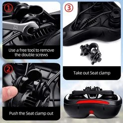 IBright Gel Fietszadel Met LED Oplaadbare Achterlicht - USB Oplaadbaar - Fietsverlichting Met 6 Functie's - Dames / Heren - Waterdicht - Gratis Zadelstrop - USB Oplaadkabel - Zwart 28 IBright Gel Fietszadel Met LED Oplaadbare Achterlicht - USB Oplaadbaar - Fietsverlichting Met 6 Functie's - Dames / Heren - Waterdicht - Gratis Zadelstrop - USB Oplaadkabel - Zwart -Fietsenwinkel 1200x1200 849