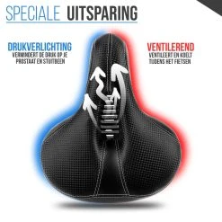 Strex Fietszadel - Unisex - Extra Comfortabel - Ventilerend - Incl. Zadelhoes -Fietsenwinkel 1200x1200 855