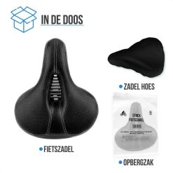 Strex Fietszadel - Unisex - Extra Comfortabel - Ventilerend - Incl. Zadelhoes -Fietsenwinkel 1200x1200 862