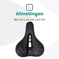 Voltano Dames Fietszadel - Zwart - Uitsparing - Waterdicht - Elastomeer Vering - Gratis Zadelstrop 14 Voltano Dames Fietszadel - Zwart - Uitsparing - Waterdicht - Elastomeer Vering - Gratis Zadelstrop -Fietsenwinkel 1200x1200 869