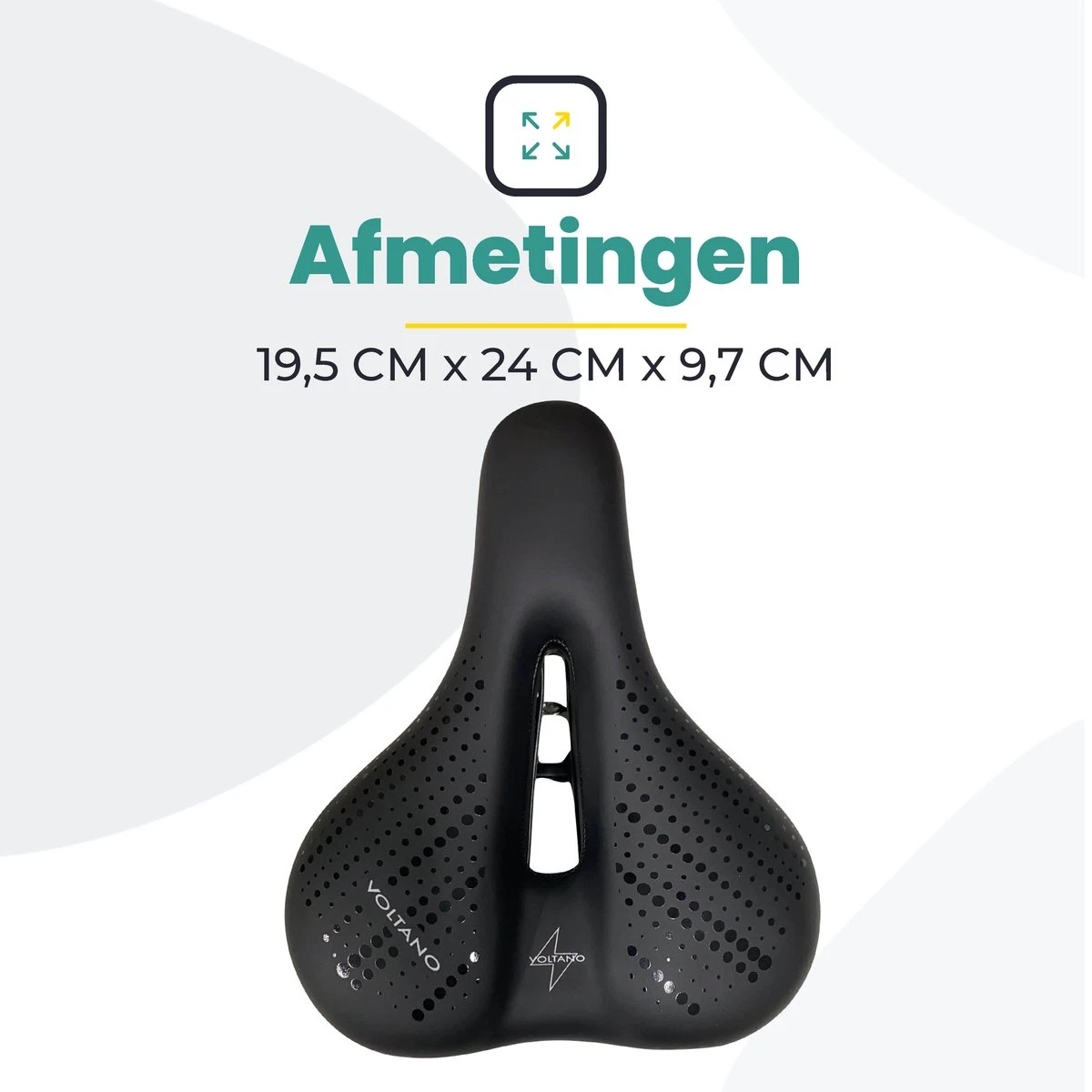 Voltano Dames Fietszadel - Zwart - Uitsparing - Waterdicht - Elastomeer Vering - Gratis Zadelstrop 5 Voltano Dames Fietszadel - Zwart - Uitsparing - Waterdicht - Elastomeer Vering - Gratis Zadelstrop - Afbeelding 3