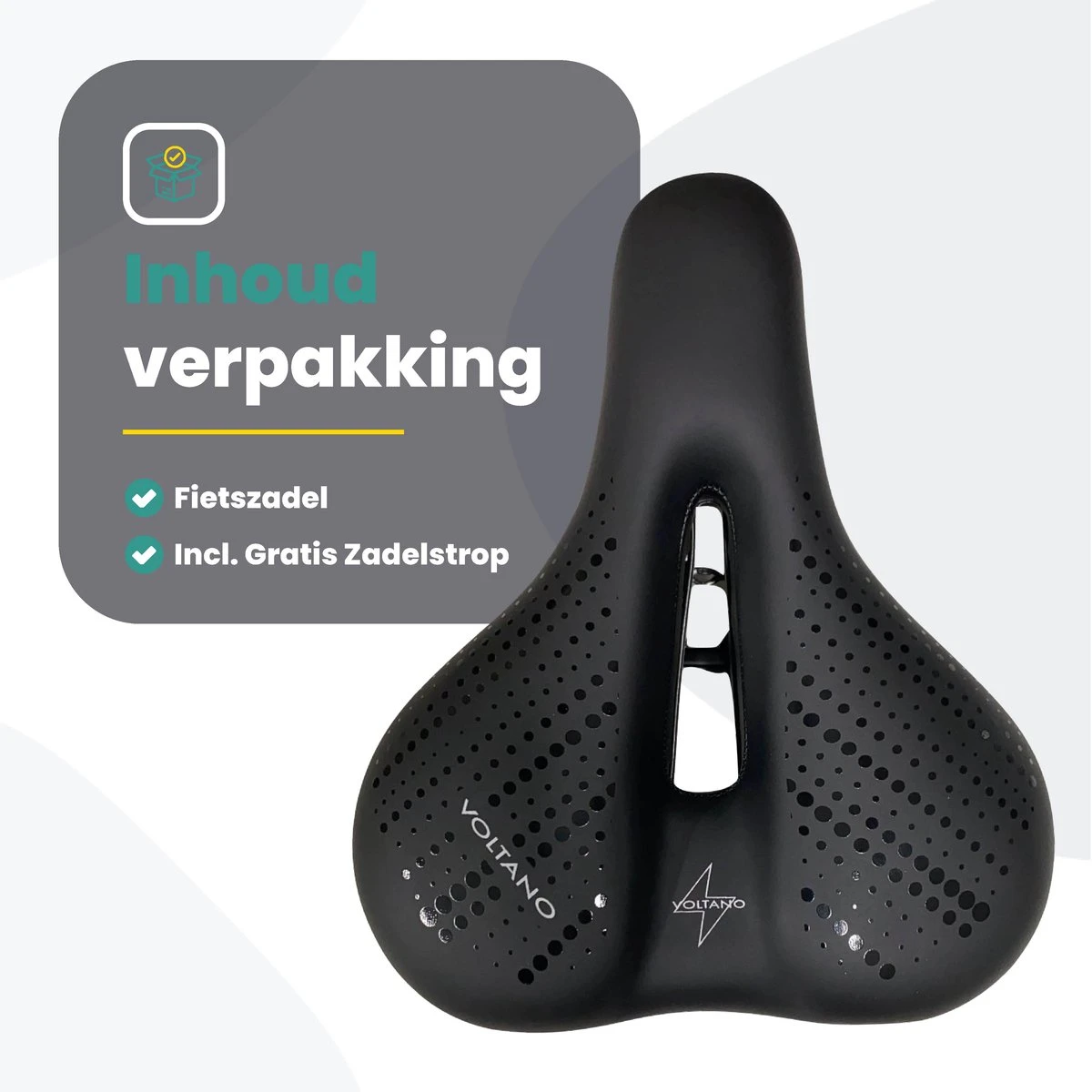 Voltano Dames Fietszadel - Zwart - Uitsparing - Waterdicht - Elastomeer Vering - Gratis Zadelstrop 11 Voltano Dames Fietszadel - Zwart - Uitsparing - Waterdicht - Elastomeer Vering - Gratis Zadelstrop - Afbeelding 9