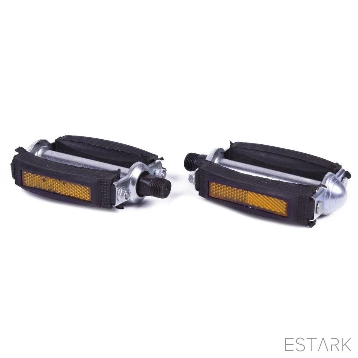 ESTARK® Klassieke Fietspedalen - Set Van Twee - Anti-Slip Fietspedalen Set Met Reflectoren - Pedaal Zwart Zilver - Fiets Pedalen Trappers Fiets Pedaal - Fietstrappers - Losse Trappers - 2 STUKS - Pedalen 10 ESTARK® Klassieke Fietspedalen - Set Van Twee - Anti-Slip Fietspedalen Set Met Reflectoren - Pedaal Zwart Zilver - Fiets Pedalen Trappers Fiets Pedaal - Fietstrappers - Losse Trappers - 2 STUKS - Pedalen - Afbeelding 8