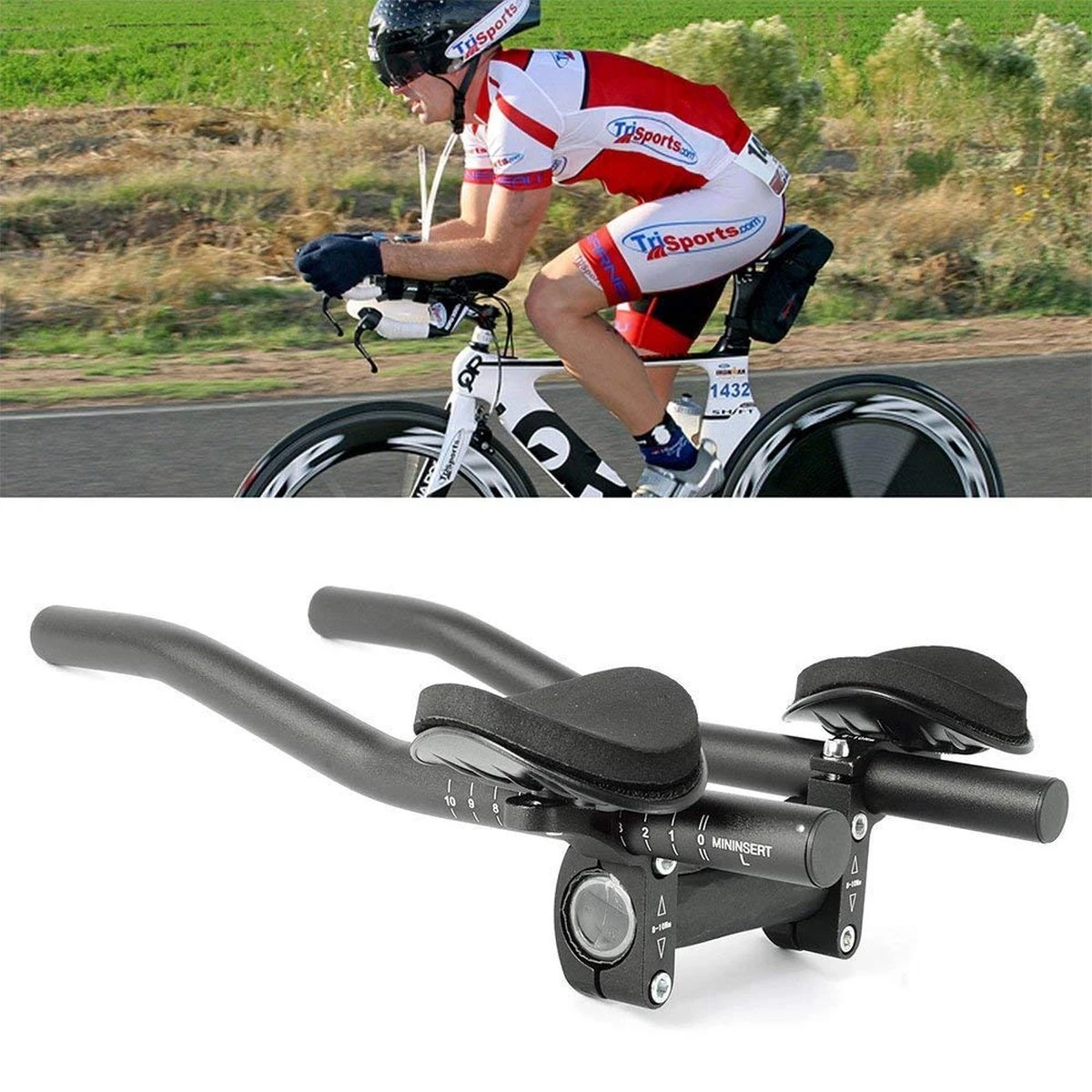 Enerledge Tijdritstuur Alu Ø31,8mm - Adapter Voor Ø25,4mm - Aero - Triathlon Stuur - Opzetstuur - Wielrennen - Racefiets 8 Enerledge Tijdritstuur Alu Ø31,8mm - Adapter Voor Ø25,4mm - Aero - Triathlon Stuur - Opzetstuur - Wielrennen - Racefiets - Afbeelding 6