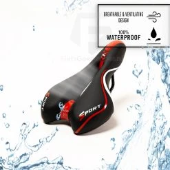 Voltano Sport Fietszadel – Gel Trekking Zadel – Met Uitsparing – Unisex - Zwart / Rood - Incl. Gratis Zadelstrop -Fietsenwinkel 1200x1200 919