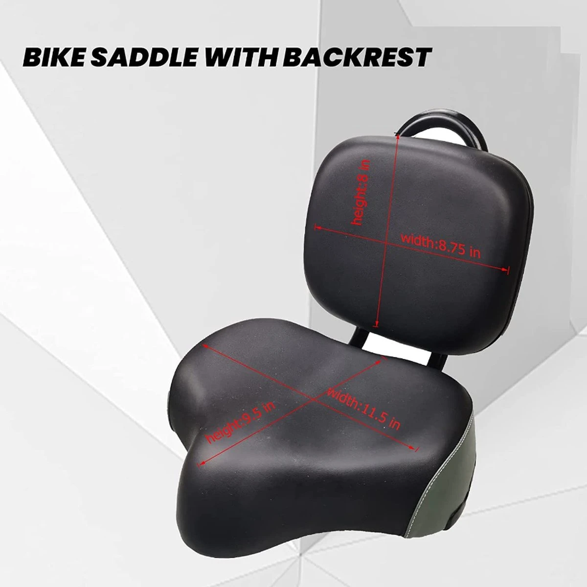 Merkloos Rugleuning Zadel - Fietszadel Met Rugleuning - Oversized - Comfortabel Zacht Zadel - Met PU Kussen 5 Merkloos Rugleuning Zadel - Fietszadel Met Rugleuning - Oversized - Comfortabel Zacht Zadel - Met PU Kussen - Afbeelding 3