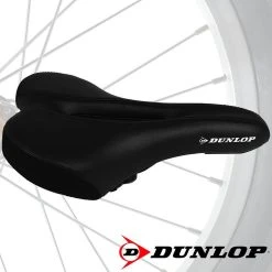 Dunlop Racefiets Zadel - Fietszadel - Unisex Dames / Heren - Extra Comfortabel - Ventilered Met Stuituitsparing - Fiets Zadel - Fietszadel - Comfort Fietszadel - Gel Zadel - Met Gel Voor Extra Comfort -