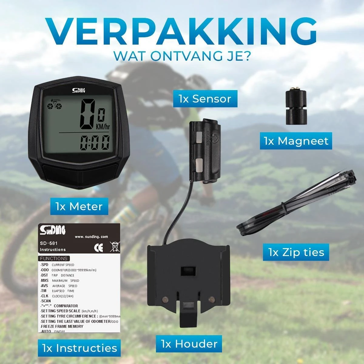 Kilometerteller Fiets - Waterdicht En Bedraad - Snelheidsmeter - Fietscomputer - Fiets Accessoires - Mountainbike Accesoires 7 Kilometerteller Fiets - Waterdicht En Bedraad - Snelheidsmeter - Fietscomputer - Fiets Accessoires - Mountainbike Accesoires - Afbeelding 5