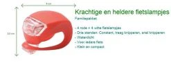 Familie Verpakking Van 4 Sets Fietsverlichting - Fietslampjes - Achterlicht - Voorlicht - Fietslamp - 4x Rood 4x Wit - Waterproof - Makkelijk Te Bevestigen - -Fietsenwinkel 1200x491