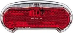 AXA Riff Battery - Fiets Achterlicht - LED Fietsverlichting Op Batterij - Auto On/off Systeem - 50-80 Mm - Rood -Fietsenwinkel 1200x543