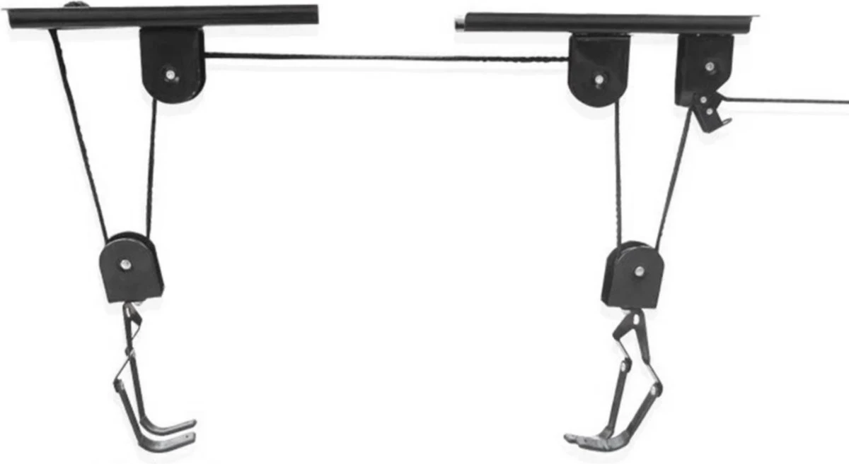 Recalma Fietslift - 60 Kg Draagkracht - Fietstakel - Universeel Ophangsysteem - Elektrische Fiets - Zwart 3 Recalma Fietslift - 60 Kg Draagkracht - Fietstakel - Universeel Ophangsysteem - Elektrische Fiets - Zwart
