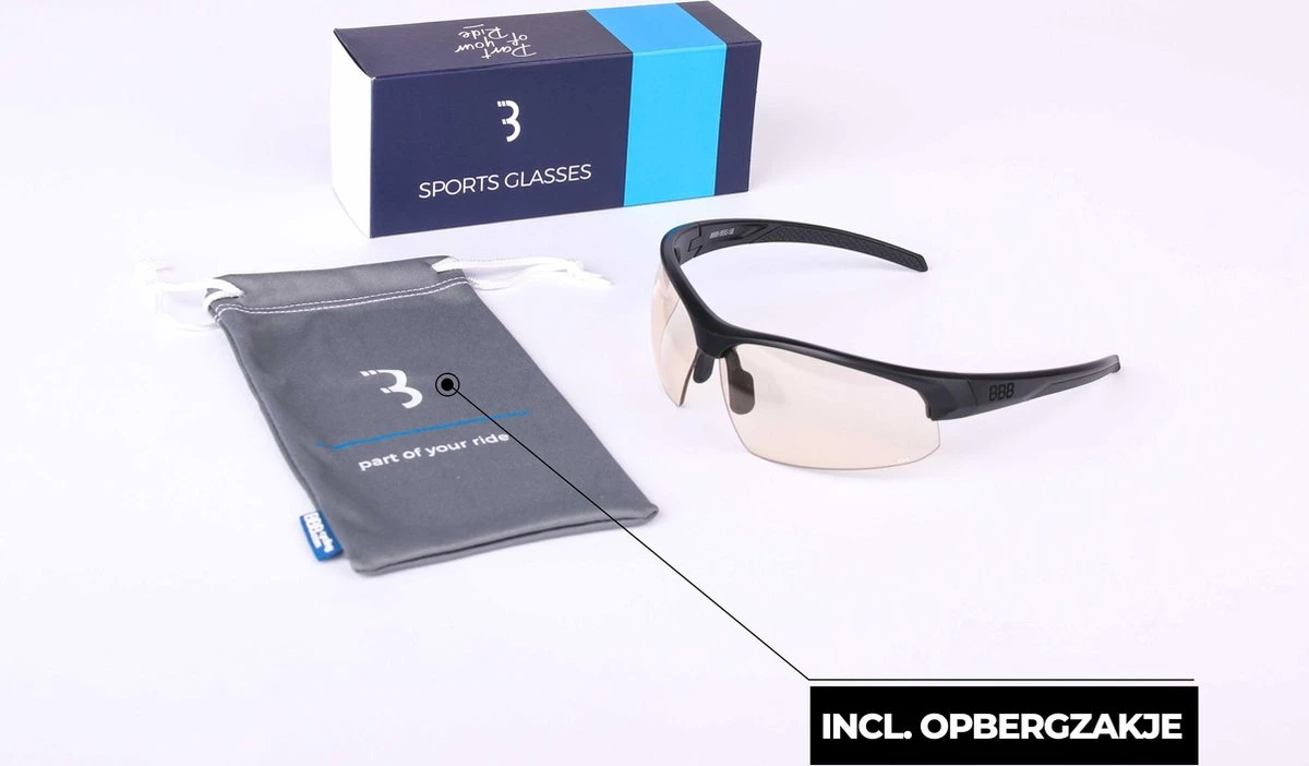 BBB Cycling Impress PH Fietsbril - Wielrenbril - Meekleurende Lens - Instelbaar Neusstuk - Mat Zwart - BSG-58PH 16 BBB Cycling Impress PH Fietsbril - Wielrenbril - Meekleurende Lens - Instelbaar Neusstuk - Mat Zwart - BSG-58PH - Afbeelding 14
