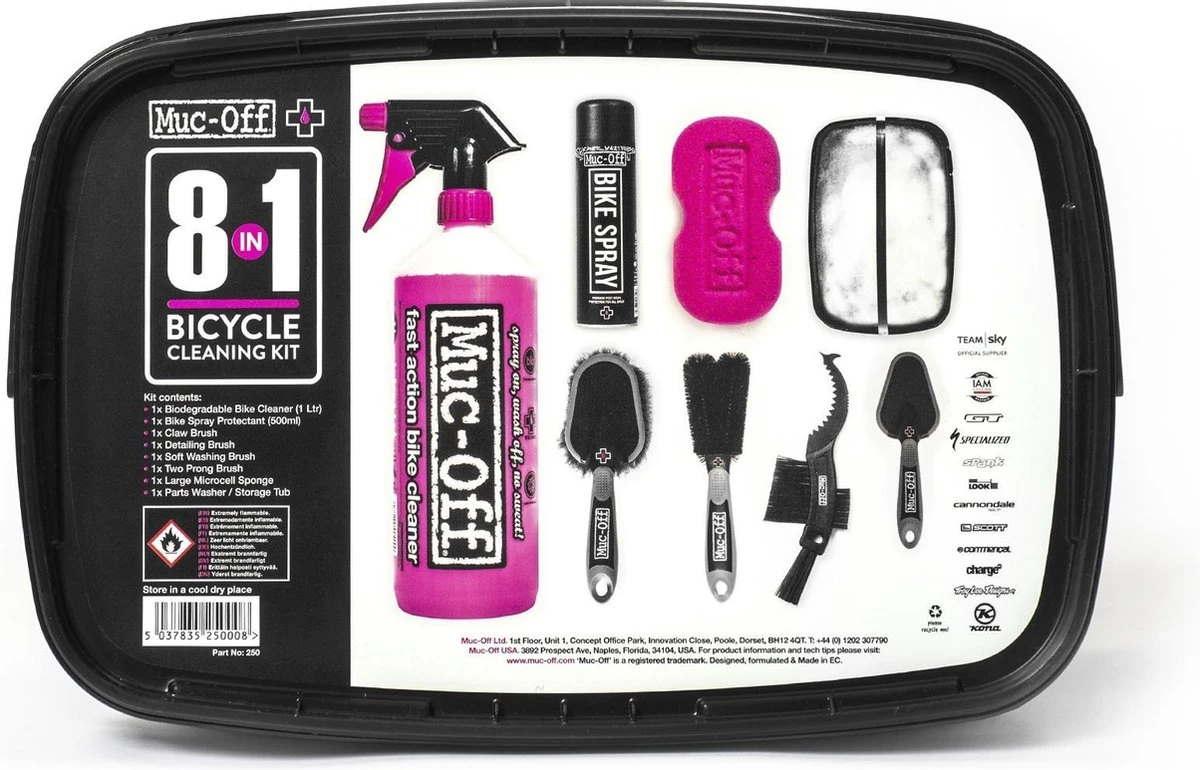 Muc-Off 8 In 1 Bicycle Cleaning Kit Reinigingspakket 3 Muc-Off 8 In 1 Bicycle Cleaning Kit Reinigingspakket