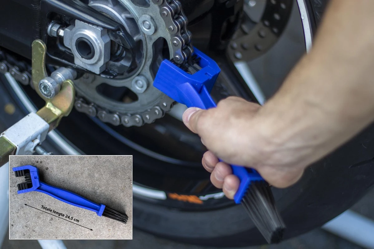 Merkloos Kettingborstel Motor - Blauw 3 Merkloos Kettingborstel Motor - Blauw