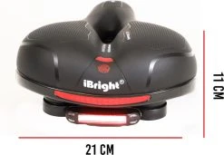 IBright Gel Fietszadel Met LED Oplaadbare Achterlicht - USB Oplaadbaar - Fietsverlichting Met 6 Functie's - Dames / Heren - Waterdicht - Gratis Zadelstrop - USB Oplaadkabel - Zwart 20 IBright Gel Fietszadel Met LED Oplaadbare Achterlicht - USB Oplaadbaar - Fietsverlichting Met 6 Functie's - Dames / Heren - Waterdicht - Gratis Zadelstrop - USB Oplaadkabel - Zwart -Fietsenwinkel 1200x831 1