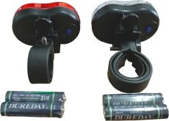 DULA Fietslamp Set Wit - Rood - Fietslampjes - Fietsverlichting - Voor En Achter - 1 Set -Fietsenwinkel 1200x858