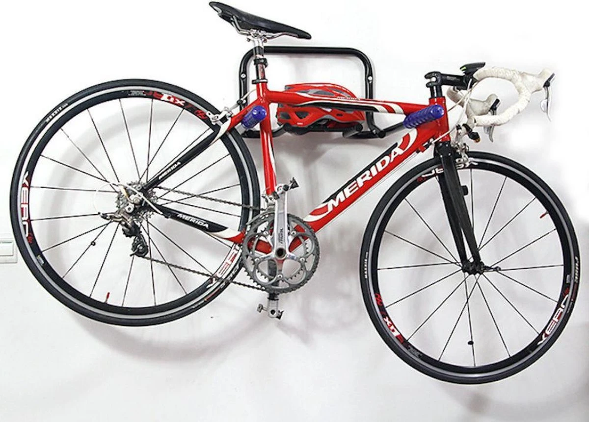 Merkloos Decopatent® Fiets Ophangsysteem Voor 2 Fietsen - Fietsenrek - Legplank Voor Helm - Fietshaak - Muurbeugel Fiets - Wandmontage 4 Merkloos Decopatent® Fiets Ophangsysteem Voor 2 Fietsen - Fietsenrek - Legplank Voor Helm - Fietshaak - Muurbeugel Fiets - Wandmontage - Afbeelding 2