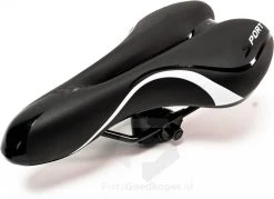 Voltano Sport Fietszadel Iclusief Zadelstrop – Gel Trekking Zadel – Met Uitsparing – Unisex - Zwart -Fietsenwinkel 1200x869